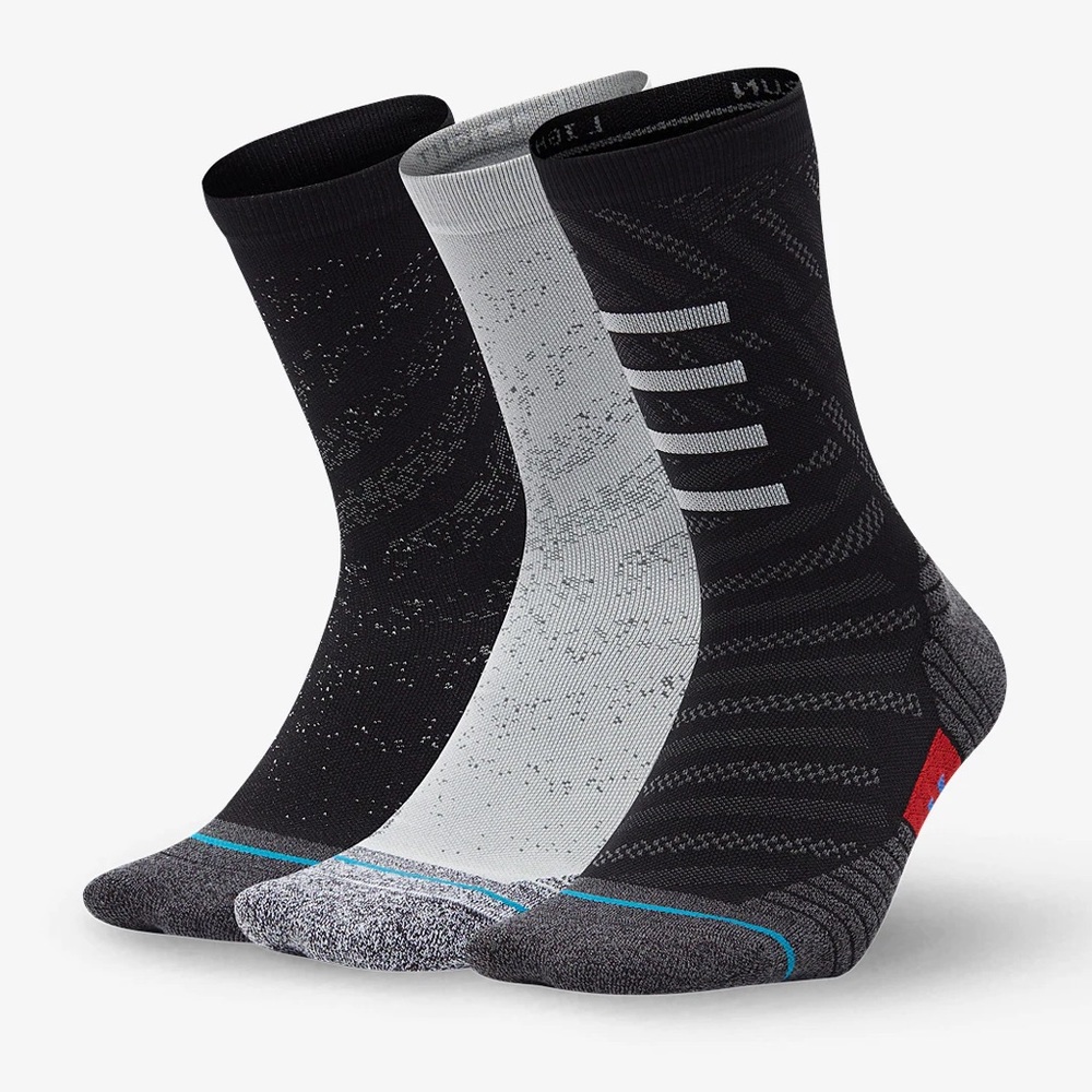Stance Run Crew Performance Socks 3 Pack Large